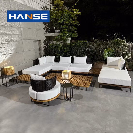 Heißer Verkauf Europa Stil Pool Terrasse Outdoor Garten Deck Möbel Holz Garten Sofa Sets