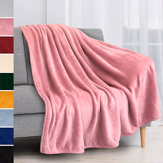 Kostenlose Probe, maßgeschneiderte weiche 100 % Polyester-Korallenflanell-Fleece-Reisedecke, Minky-Plüsch-Qualitäts-Überwurfdecke für den Winter-Haustierhund